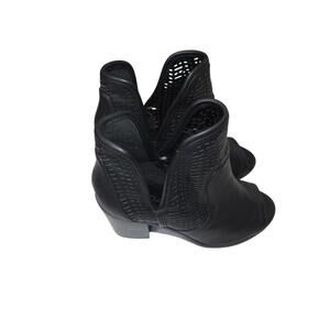 Stylish Black Cutout Ankle Boots by Soda